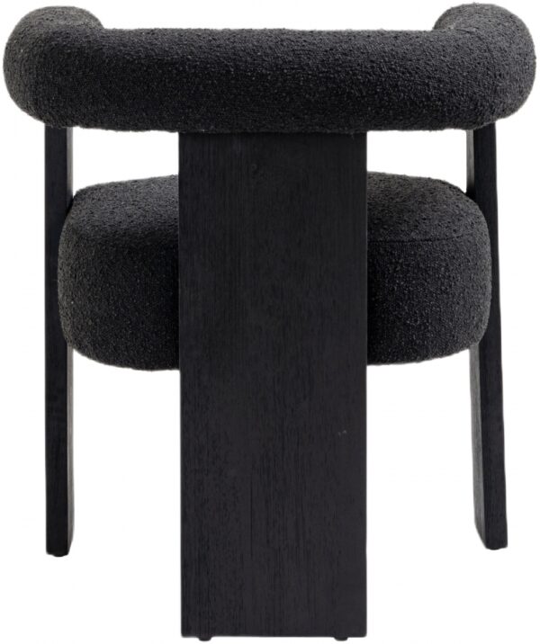 Barrel Boucle Fabric Upholstered Dining Chair