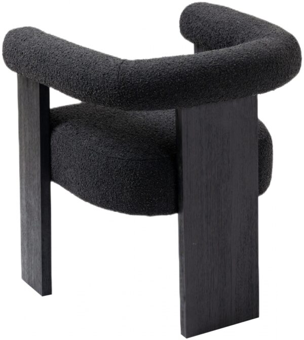 Barrel Boucle Fabric Upholstered Dining Chair