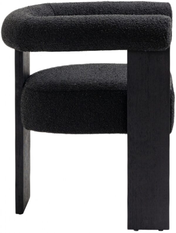 Barrel Boucle Fabric Upholstered Dining Chair