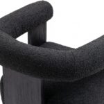 Barrel Boucle Fabric Upholstered Dining Chair