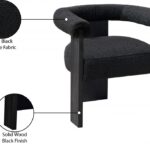 Barrel Boucle Fabric Upholstered Dining Chair