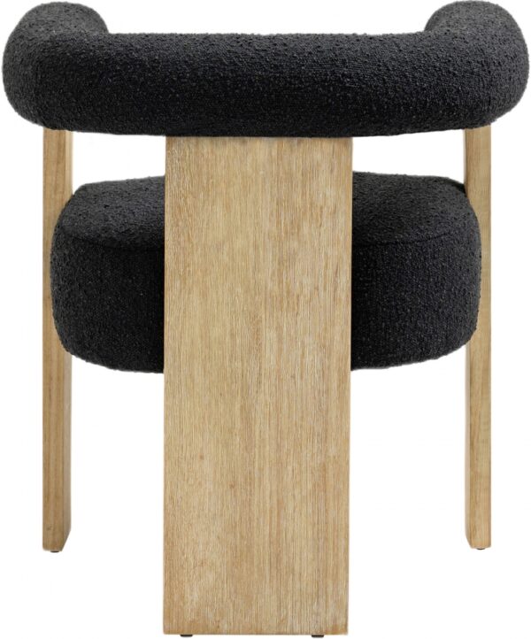Barrel Boucle Fabric Upholstered Dining Chair