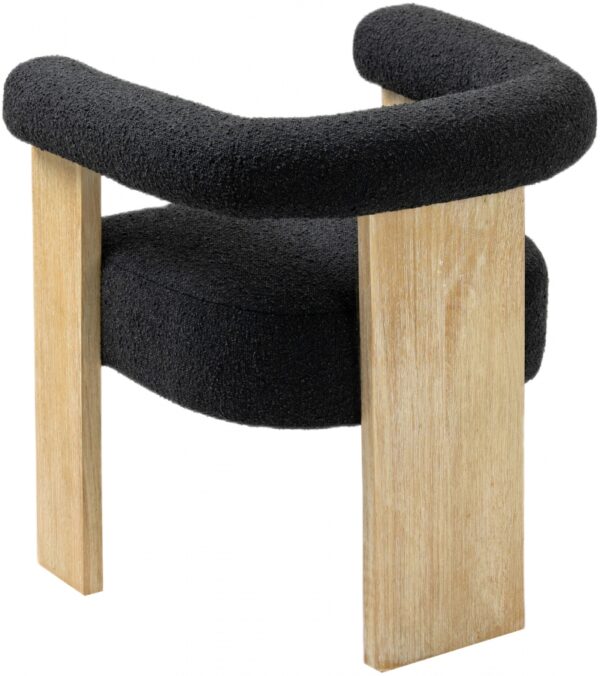 Barrel Boucle Fabric Upholstered Dining Chair