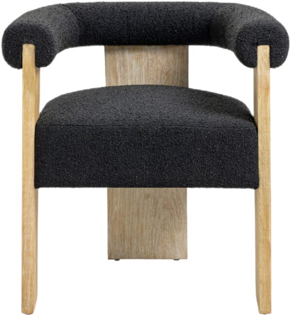 Barrel Boucle Fabric Upholstered Dining Chair
