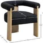 Barrel Boucle Fabric Upholstered Dining Chair
