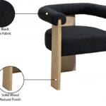 Barrel Boucle Fabric Upholstered Dining Chair