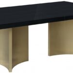 Immerse 84" - 123.5" Lacquer Top And Stainless Steel Base Extendable Dining Table