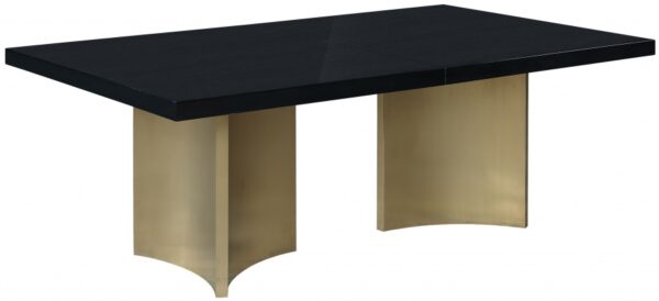Immerse 84" - 123.5" Lacquer Top And Stainless Steel Base Extendable Dining Table