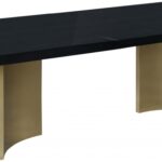 Immerse 84" - 123.5" Lacquer Top And Stainless Steel Base Extendable Dining Table
