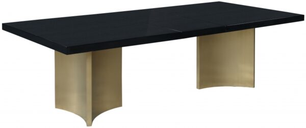 Immerse 84" - 123.5" Lacquer Top And Stainless Steel Base Extendable Dining Table