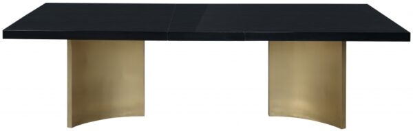 Immerse 84" - 123.5" Lacquer Top And Stainless Steel Base Extendable Dining Table