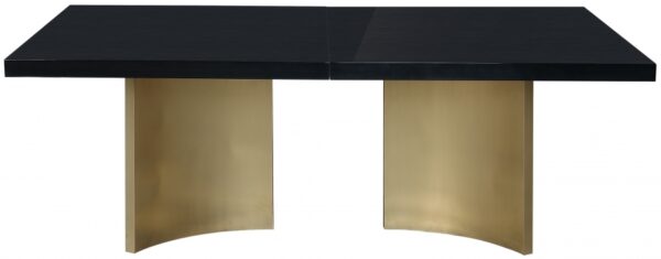 Immerse 84" - 123.5" Lacquer Top And Stainless Steel Base Extendable Dining Table