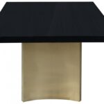 Immerse 84" - 123.5" Lacquer Top And Stainless Steel Base Extendable Dining Table