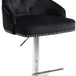 Claude Velvet Upholstered Adjustable Bar | Counter Stool