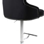 Claude Velvet Upholstered Adjustable Bar | Counter Stool