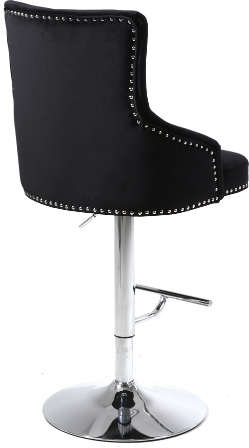 Claude Velvet Upholstered Adjustable Bar | Counter Stool