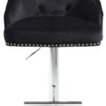 Claude Velvet Upholstered Adjustable Bar | Counter Stool