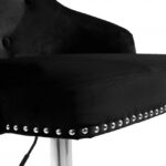 Claude Velvet Upholstered Adjustable Bar | Counter Stool