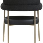 Blake Boucle Fabric Upholstered and Vegan Leather Upholstered Dining Chair