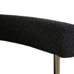 Blake Boucle Fabric Upholstered and Vegan Leather Upholstered Dining Chair