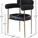 Blake Boucle Fabric Upholstered and Vegan Leather Upholstered Dining Chair