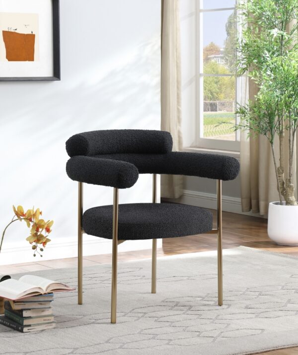Blake Boucle Fabric Upholstered Dining Chair