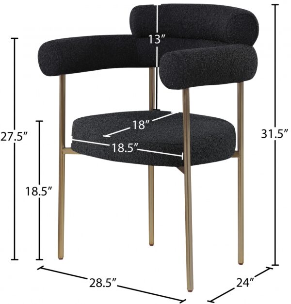 Blake Boucle Fabric Upholstered Dining Chair