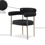 Blake Boucle Fabric Upholstered Dining Chair