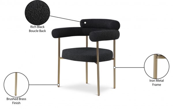 Blake Boucle Fabric Upholstered Dining Chair