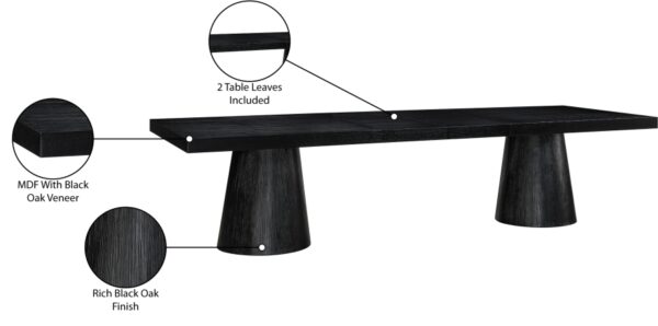 Tavolo 95" - 132" Oak Wood Extendable Dining Table