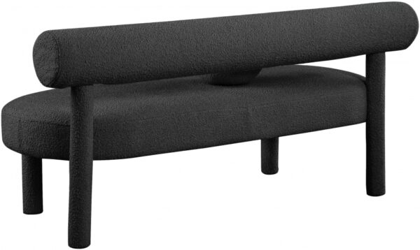 Parlor Boucle Fabric Upholstered Bench