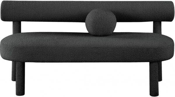 Parlor Boucle Fabric Upholstered Bench
