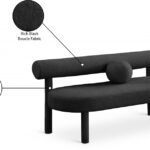 Parlor Boucle Fabric Upholstered Bench
