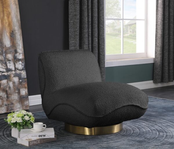 Geneva Boucle Fabric Upholstered Swivel Accent Chair
