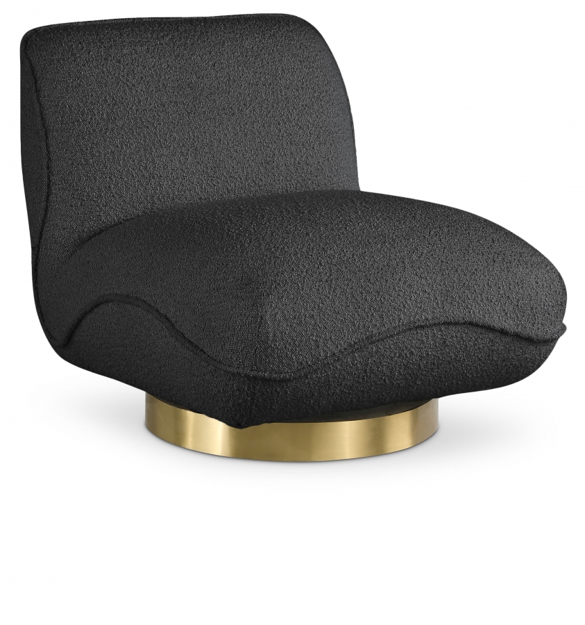 Geneva Boucle Fabric Upholstered Swivel Accent Chair