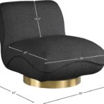 Geneva Boucle Fabric Upholstered Swivel Accent Chair