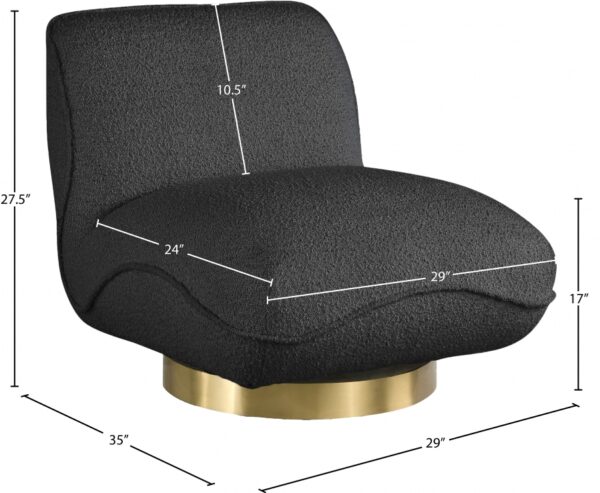 Geneva Boucle Fabric Upholstered Swivel Accent Chair