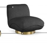 Geneva Boucle Fabric Upholstered Swivel Accent Chair