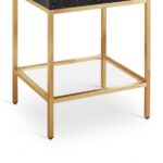 Marmo 24" Engineered Stone Top, Steel And Glass Base Vanity