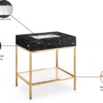 Marmo 30" Engineered Stone Top, Steel And Glass Base Vanity