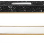 Marmo 48" Engineered Stone Top, Steel And Glass Base Vanity