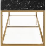Marmo 60" Engineered Stone Top, Steel And Glass Base Vanity