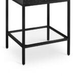 Marmo 24" Engineered Stone Top, Steel And Glass Base Vanity