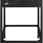 Marmo 24" Engineered Stone Top, Steel And Glass Base Vanity