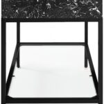 Marmo 48" Engineered Stone Top, Steel And Glass Base Vanity