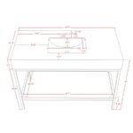 Marmo 48" Engineered Stone Top, Steel And Glass Base Vanity