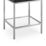 Marmo 24" Engineered Stone Top, Steel And Glass Base Vanity