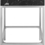 Marmo 24" Engineered Stone Top, Steel And Glass Base Vanity