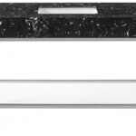 Marmo 48" Engineered Stone Top, Steel And Glass Base Vanity