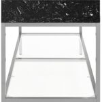 Marmo 60" Engineered Stone Top, Steel And Glass Base Vanity